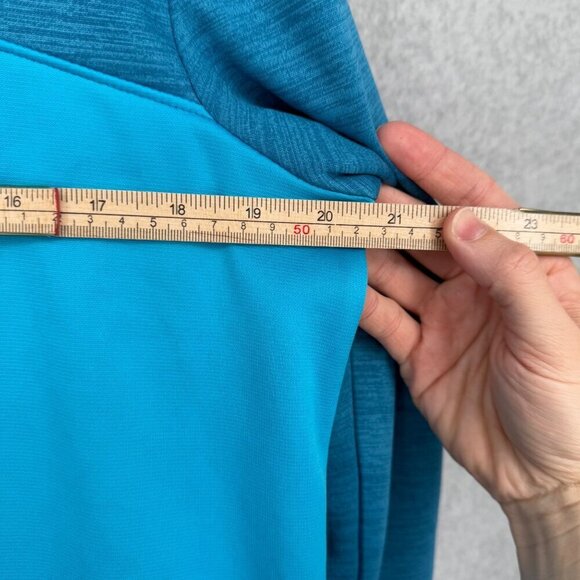 Under Armour Mens Fleece Lined 1/4 Zip Pullover Size S Blue Loose Fit Coldgear - Picture 11 of 11